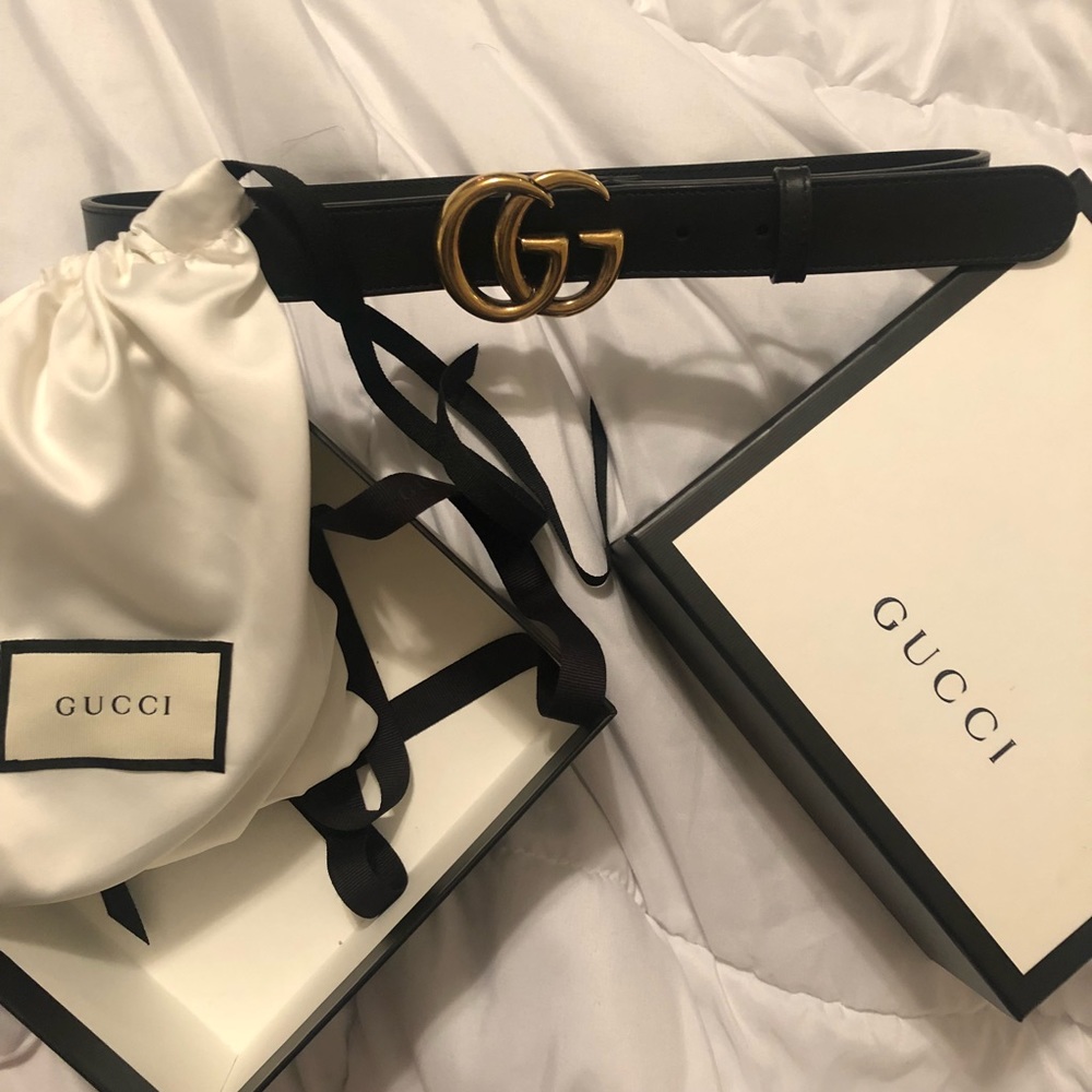 BLACK GUCCI BELT